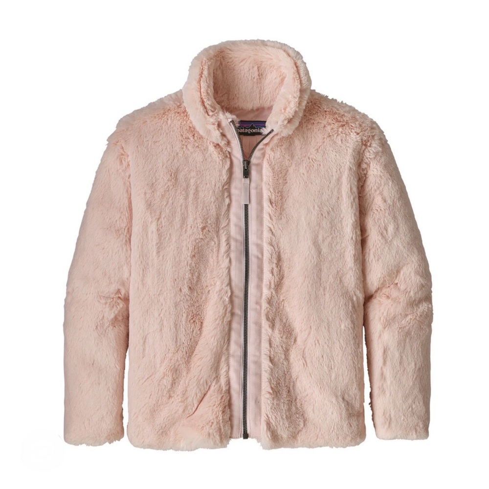 Patagonia Kids Pink Plush Fleece Jacket